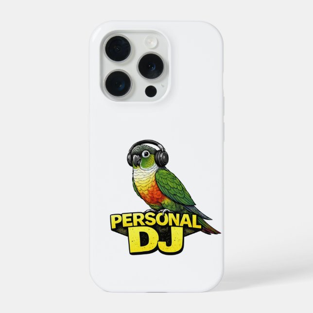 Personal DJ Green Cheek Conure iPhone Case (Back)