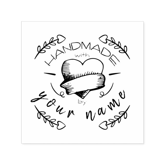 Personal Elegant Handmade Self-inking Stamp (Design)