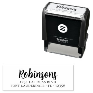 Personal Elegant Script Business Return Address Se Self-inking Stamp