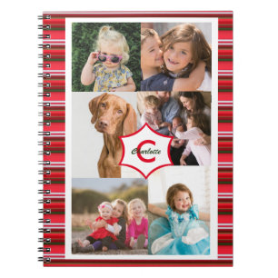 Personal Family Photos Template Monogram Notebook