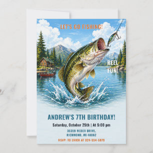 Personal Fishing Birthday Invitation