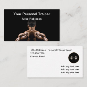 Personal Fitness Trainer And Coach Business Card