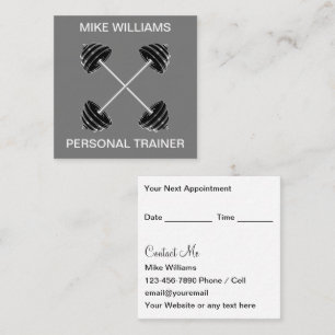 Personal Fitness Trainer Coach Appointment Cards