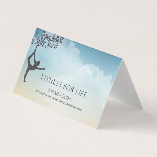 Personal Fitness Trainer Exercise Coach Business Card (Front)