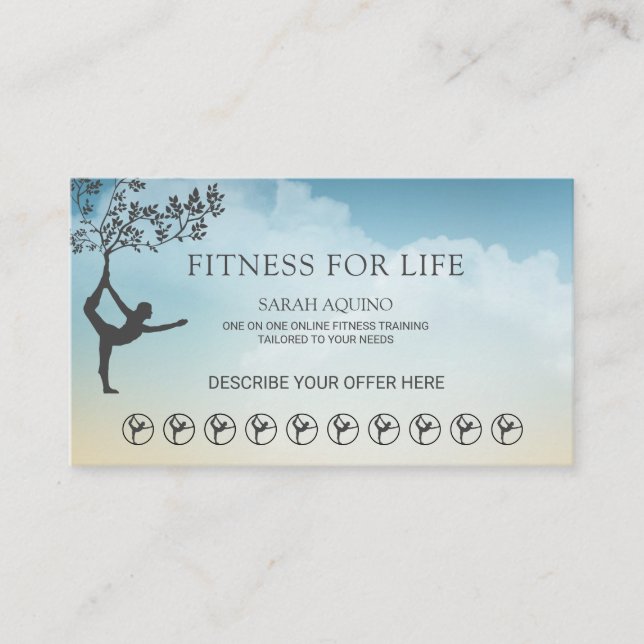 Personal Fitness Trainer Loyalty Card (Front)