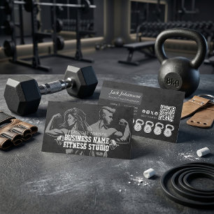 Personal Fitness Trainer Loyalty Punch Kettlebell Business Card