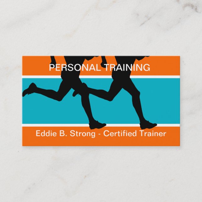 Personal Fitness Training Business Cards (Front)