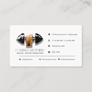 Personal Fitness Workout Trainer Business Card