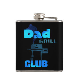 Personal Gift For Grilling Dad Vinyl Wrap Hip Flask