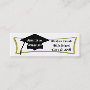 Personal Graduation Card, Add Name, School & Year Calling Card