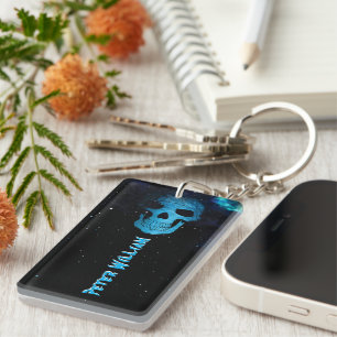 Personal Halloween Scary Blue Nigh Key Ring