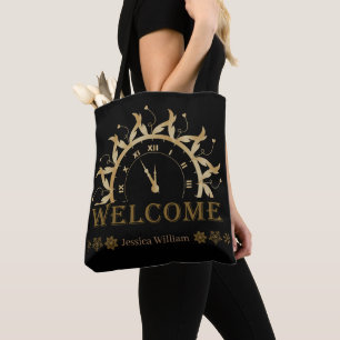 Personal  Happy New Year 2023,Gold Glitter Festive Tote Bag