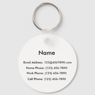 Personal Info- Customise It! Key Ring