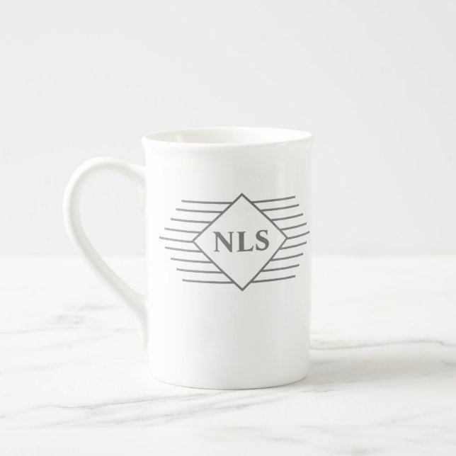 Personal Initials of Gift Recipient Bone China Mug (Left)