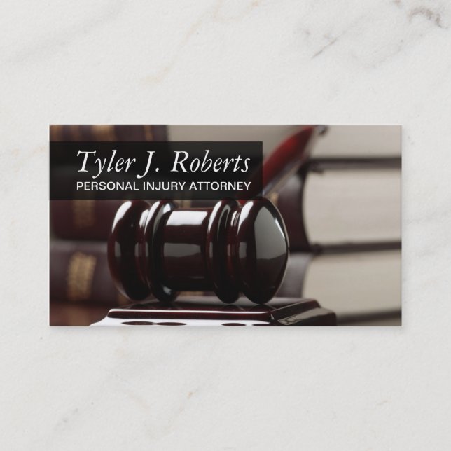 Personal Injury Attorney Law Lawyer Business Card (Front)