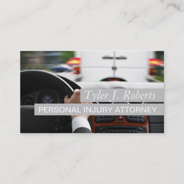 Personal Injury Attorney Law Lawyer Business Card (Front)