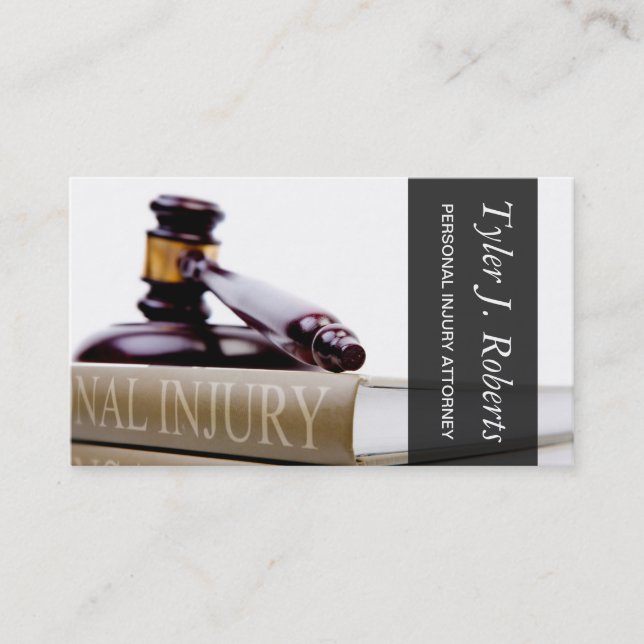 Personal Injury Attorney Law Lawyer Business Card (Front)