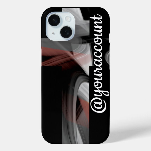 Personal iPhone Cases Trend Abstract Black Powdery (Back)