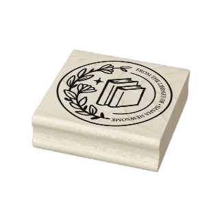 Personal Library Stamp - Hand Illustrated Floral