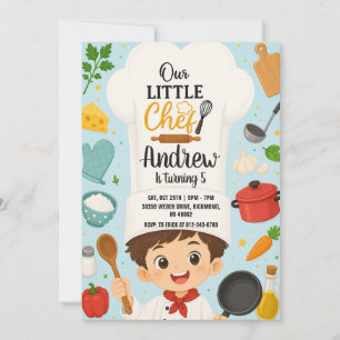 Personal Little Chef Birthday Invitation
