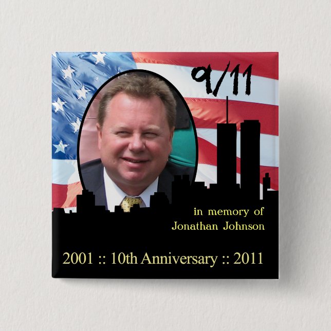 Personal Memorial 911 Anniversary Pin (Front)