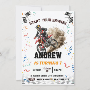 Personal MotorbikeMotocross Andventure Birthday Invitation