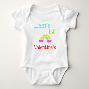 Personal My FIRST VALENTINEs Rainbow Baby Toddler Bodysuit
