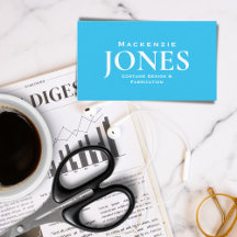 Personal Name Brand Business Logo Modern Turquoise