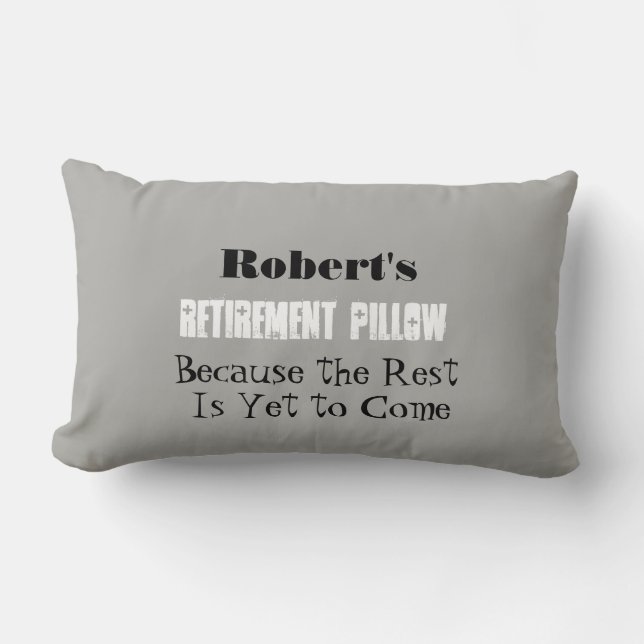 Personal Name Funny Retirement - Lumbar Cushion (Front)