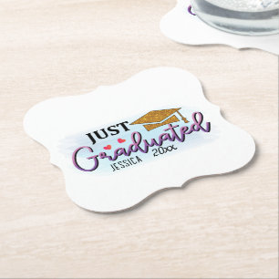 Personal Name Just graduated 2023  Paper Coaster