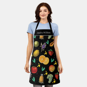 Personal Name Tropical Fruit And Vegetable Apron