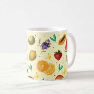 Personal Name Tropical Fruit And Vegetable Coffee Mug