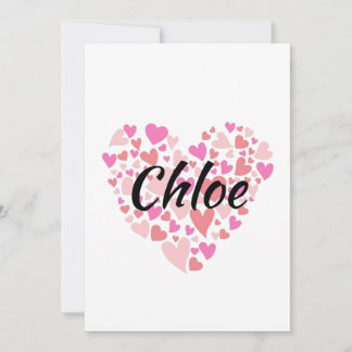 Personal Name with hearts  Invitation