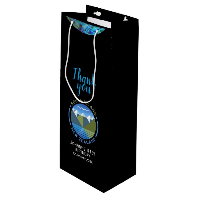 PERSONAL NEW ZEALAND SOUTH ISLAND WINE GIFT BAG (Front Angled)