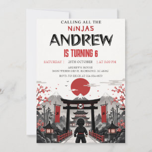 Personal Ninja birthday Invitation