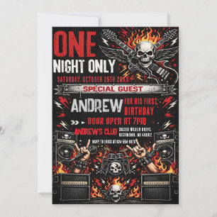 Personal One Rocks Birthday Invitation