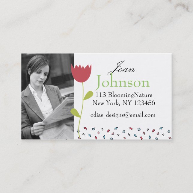 personal photo business cards (Front)