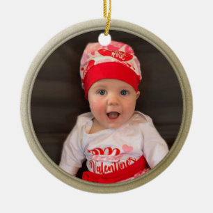 Personal Photo Gold Ornament