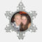 Personal Photo Pewter Snowflake Christmas Ornament