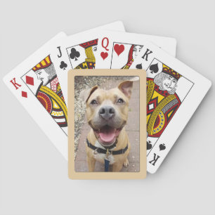 Personal Photo Tan Portrait Frame Playing Card