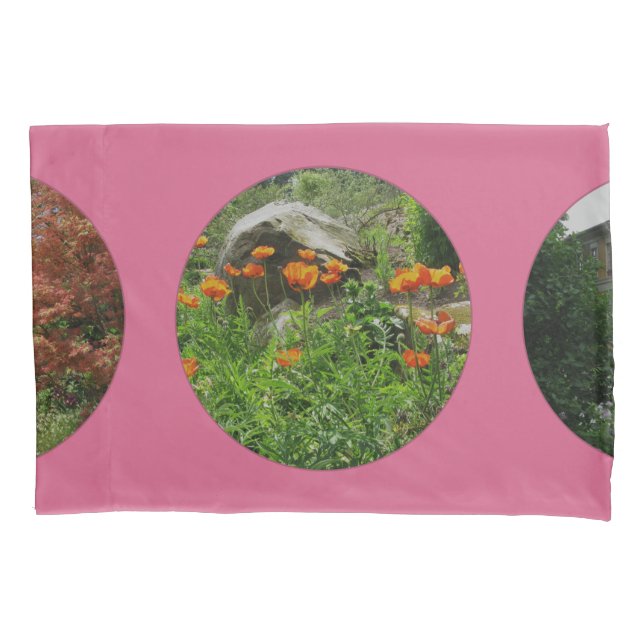 Personal Photos Polka Dots on Pink Pillowcase (Front)