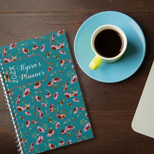 Personal Planner Pollinators Teal Blue