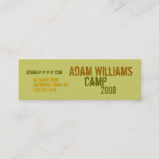 Personal Profile Cards - Camp