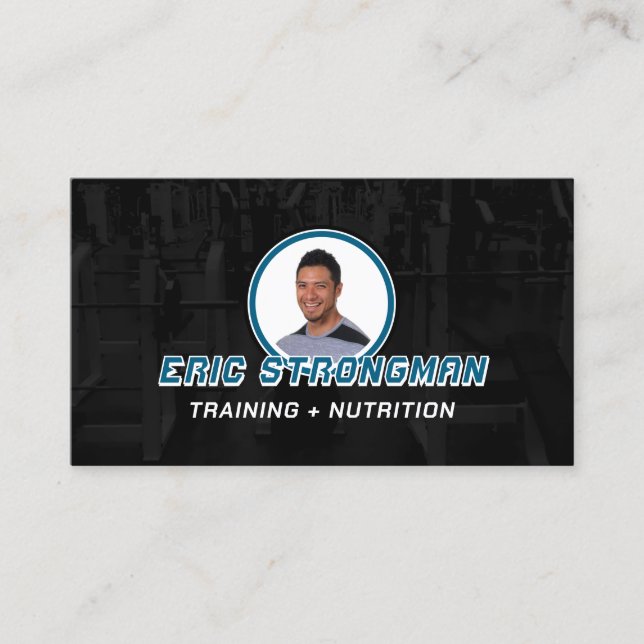 Personal profile photo trainer business card (Front)