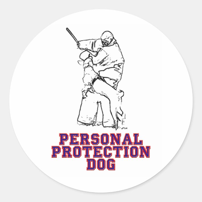 Personal Protection Dog Classic Round Sticker (Front)