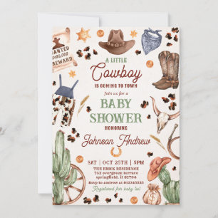Personal Ranch CowBoy Baby Shower  Invitation