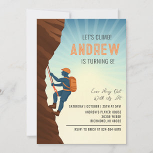 Personal Rock Climbing Birthday Party Invitation