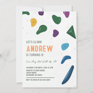 Personal Rock Climbing Birthday Party Invitation