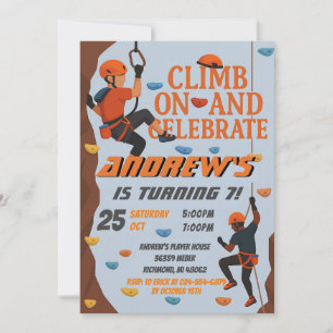 Personal Rock Climbing Birthday Party Invitation