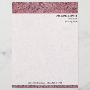 Personal Rock Texture with Return Address Personalised Letterhead